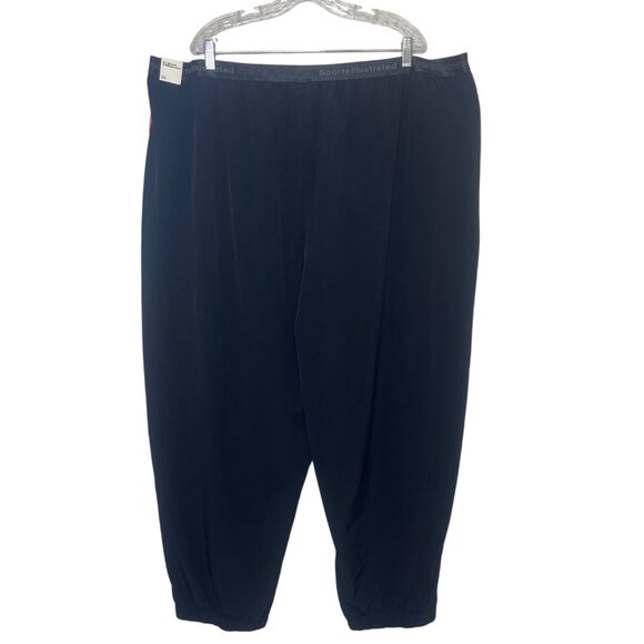Sports Illustrated Athletic Pants Mens 3X Black Moisture Wicking Stretch - Picture 2 of 9
